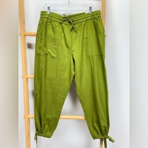 JULES & LEOPOLD Kelly green Linen blend Cargo Pants size L.